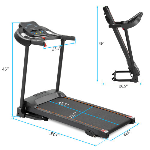compact easy folding treadmill motorized running jogging machine