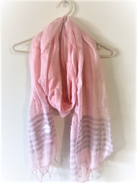 Load image into Gallery viewer, women&#39;s handloom scarf- pink color from rsv global inc
