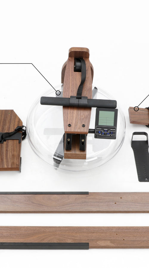 Load image into Gallery viewer, topiom rowing machine for home use | solid wood | tm3 monitor
