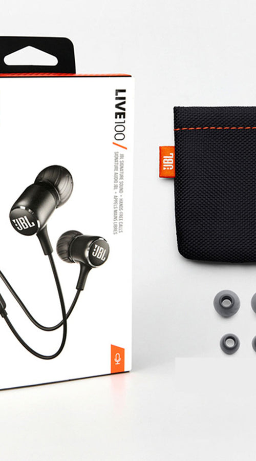 Load image into Gallery viewer, JBL LIVE100 3.5mm Wired Earphones Stereo Sound Line Control

