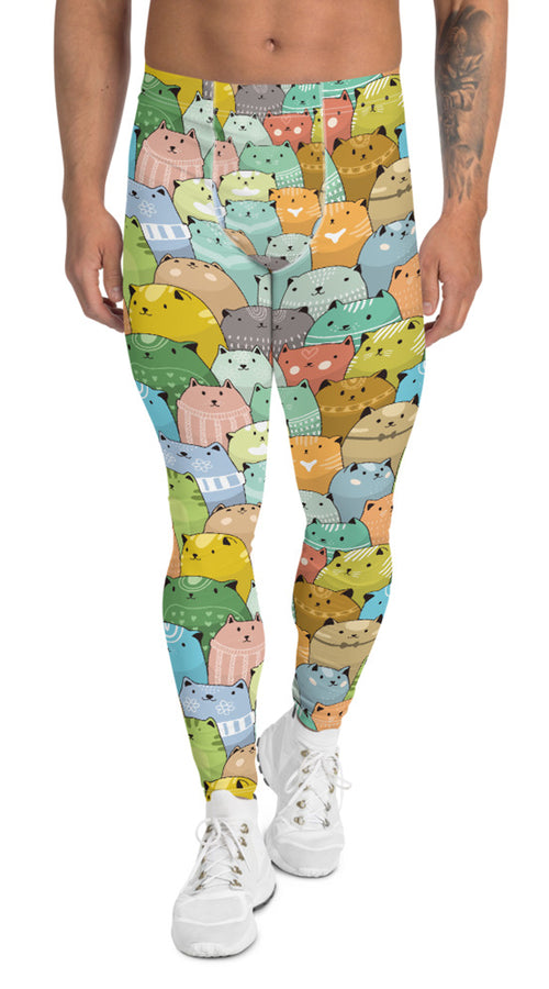 Load image into Gallery viewer, cute cat leggings for men
