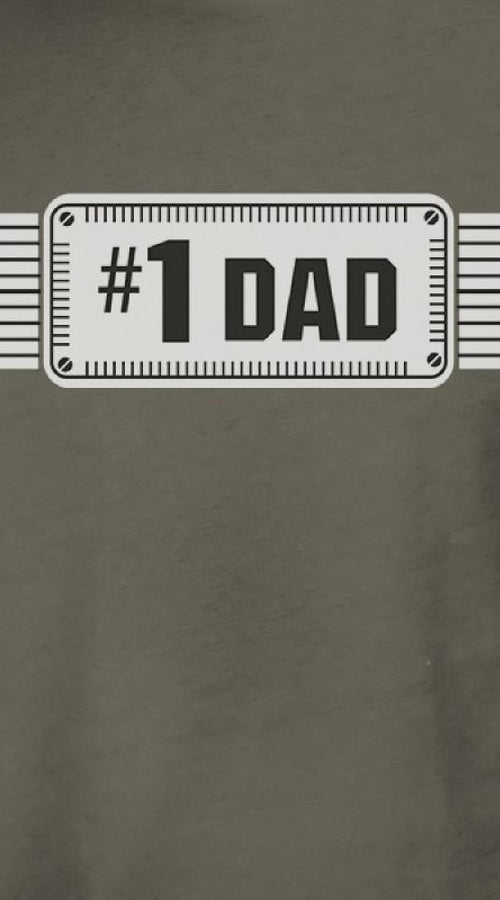 Load image into Gallery viewer, #1 dad mens dark gray round neck unique design tee
