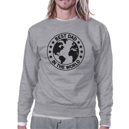 world best dad unisex grey cute sweatshirt perfect
