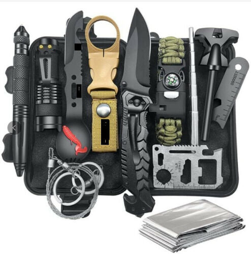 Load image into Gallery viewer, tactical outdoor camping survival gear kit hunting emergency sos edc
