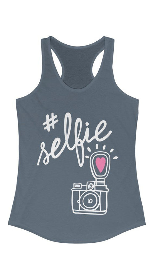Load image into Gallery viewer, #Selfie with hand-drawing Camera Racerback Tank Top
