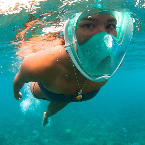 Load image into Gallery viewer, full face snorkel mask mask only / turquoise
