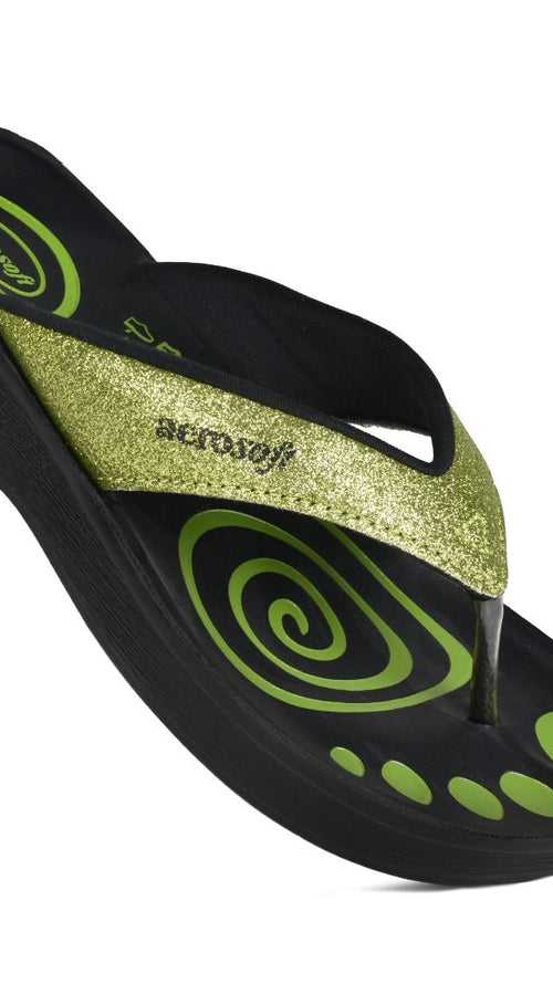 Load image into Gallery viewer, Aerosoft Women’s Gliterrati Casual Summer Thong Sandals
