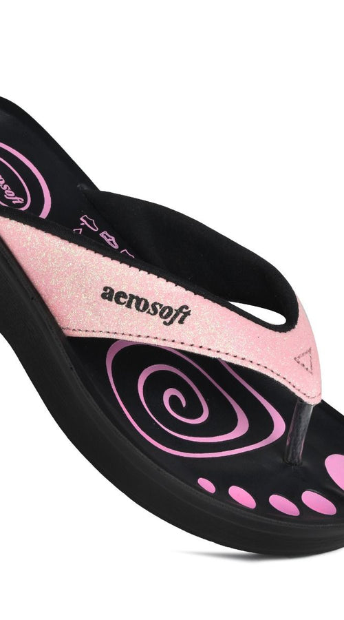 Load image into Gallery viewer, Aerosoft Women’s Gliterrati Casual Summer Thong Sandals
