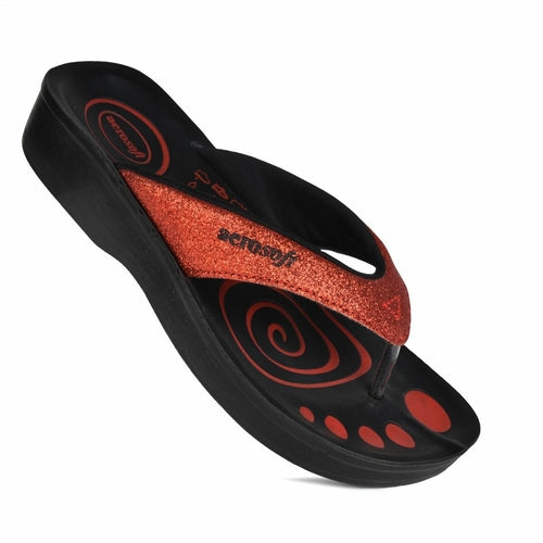 Aerosoft Women’s Gliterrati Casual Summer Thong Sandals