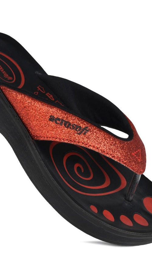 Load image into Gallery viewer, Aerosoft Women’s Gliterrati Casual Summer Thong Sandals
