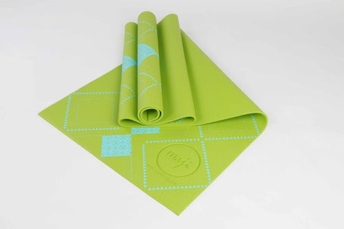 printed pvc premium yoga mat 1766green