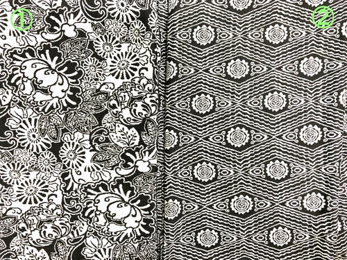 Load image into Gallery viewer, Black and White Pattern Stretchy Polyester Fabric for Dress Polyester
