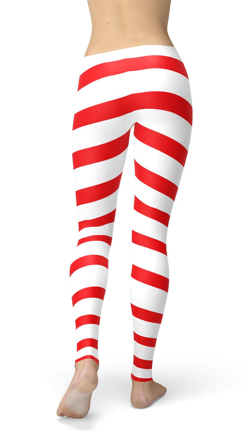 Load image into Gallery viewer, Avery Red Candy Cane Leggings
