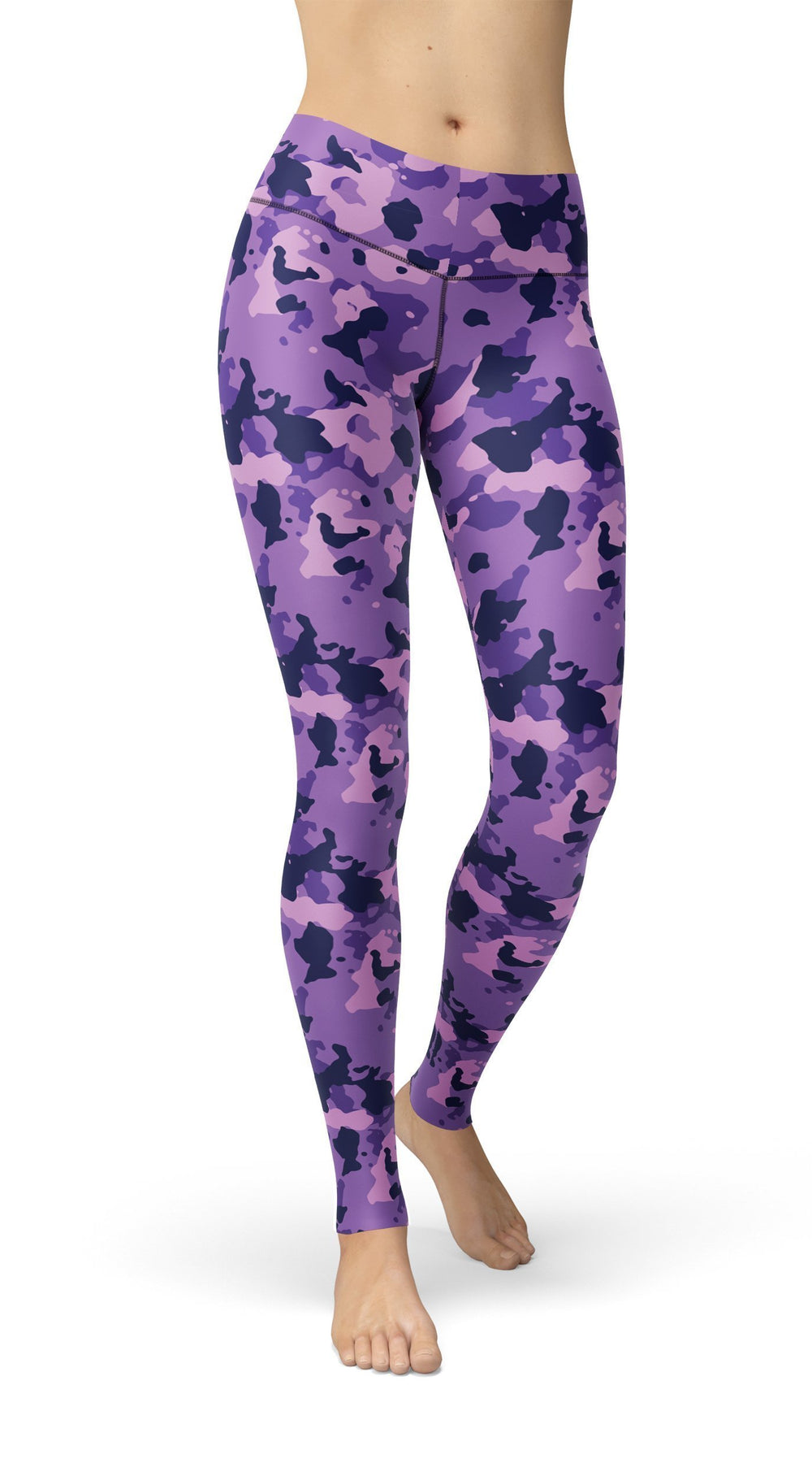 jean purple camouflage leggings