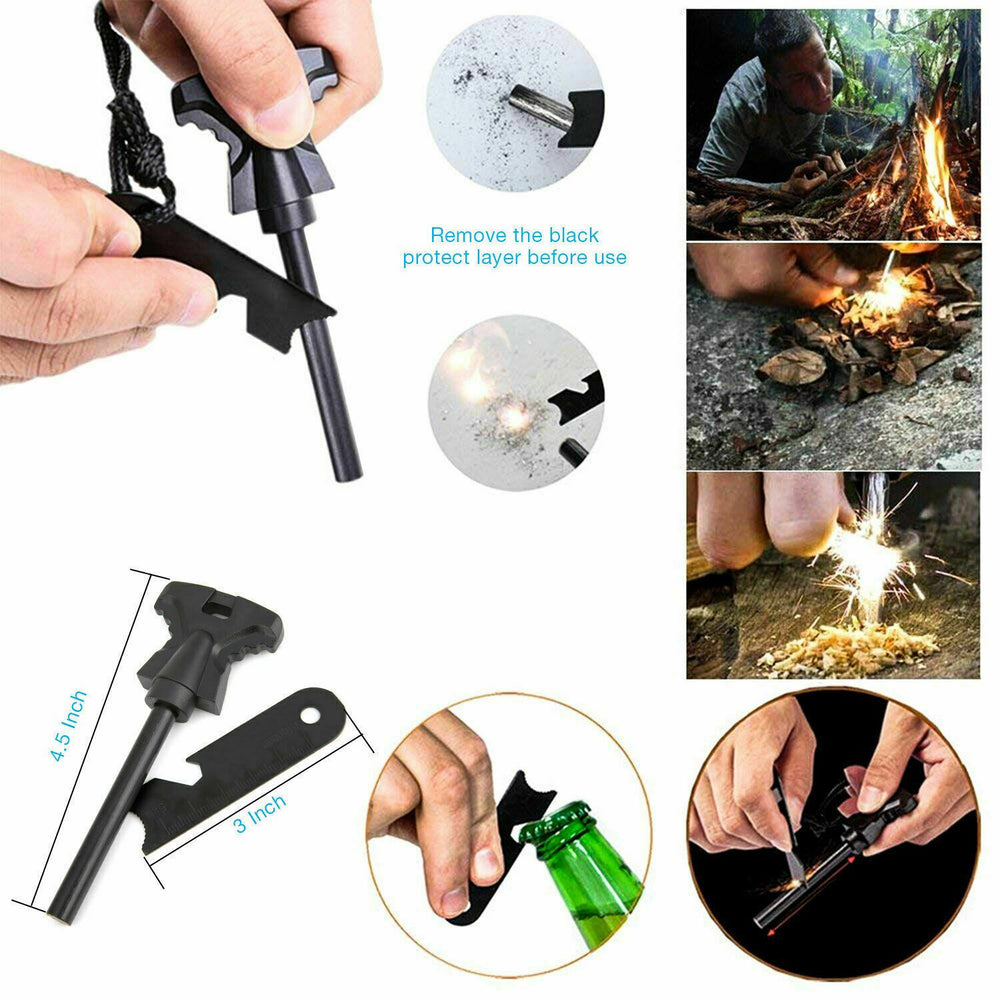 14 in 1 outdoor emergency survival and safety gear kit camping