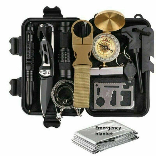 Load image into Gallery viewer, 14 in 1 Outdoor Emergency Survival And Safety Gear Kit Camping

